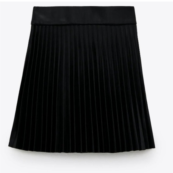Zara leather Pleated Skirt - Picture 5 of 6